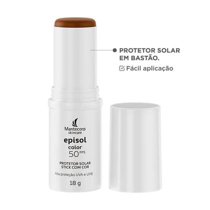 Imagem de Protetor Solar Episol Color Stick FPS 50  Médio Escuro 18g