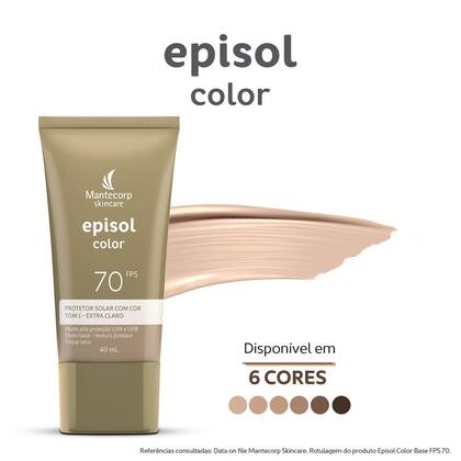 Imagem de Protetor Solar Episol Color Tom 1 Extra Claro FPS70 40ml