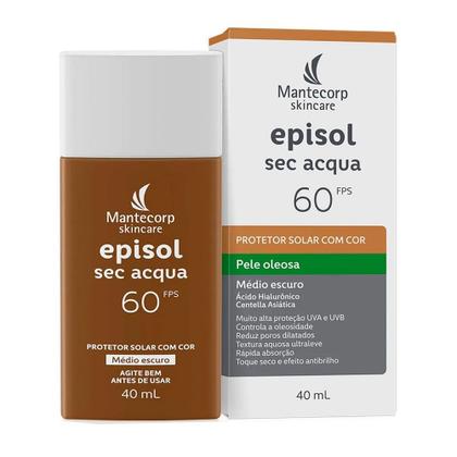 Imagem de Protetor Solar Episol Sec Acqua Médio Escuro FPS 60 40ml