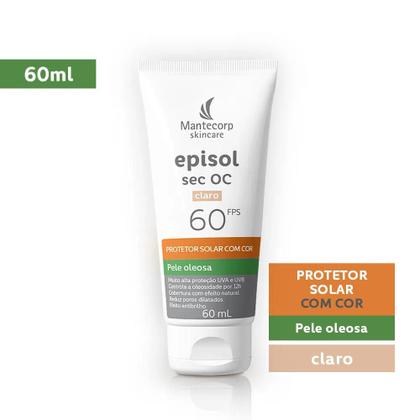 Imagem de Protetor Solar Episol Sec OC cor Clara FPS60 60ml - Mantecorp Skincare