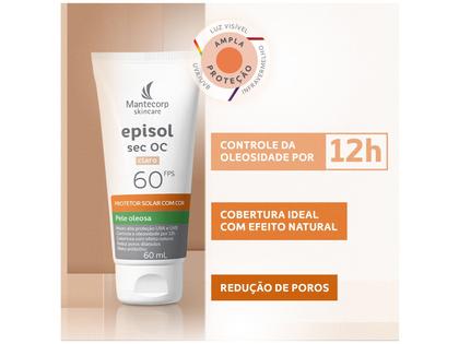 Imagem de Protetor Solar Facial 60ml Cor Clara Fps 60 Episol Sec Oc
