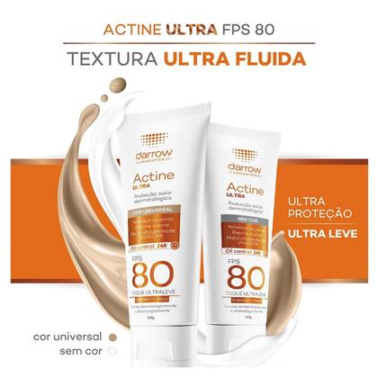 Imagem de Protetor Solar Facial Actine Ultra Sem Cor FPS80 40g