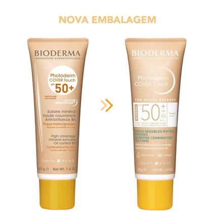 Imagem de Protetor Solar Facial Bioderma Photoderm Cover Touch Claro Fps 50 40mL