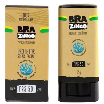 Imagem de Protetor solar facial brazinco 14g fps 47 100% resistente a água 2un