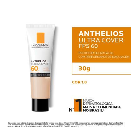 Imagem de Protetor Solar Facial com Cor Alta Cobertura e Toque Seco FPS 60 La Roche-Posay Anthelios Ultra Cover