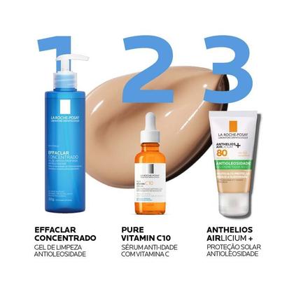 Imagem de Protetor Solar Facial com Cor La Roche Posay Anthelios Airlicium+ FPS80