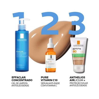 Imagem de Protetor Solar Facial com Cor La Roche Posay Anthelios Airlicium+ FPS80