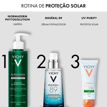 Imagem de Protetor Solar Facial com Cor Vichy  Capital Soleil Purify