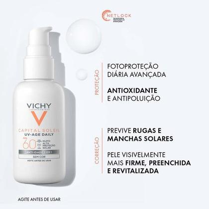 Imagem de Protetor Solar Facial com Cor Vichy  UV-Age Daily FPS60
