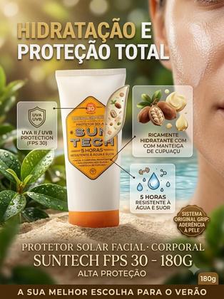 Imagem de Protetor Solar Facial Corporal Suntech FPS30 Alta Proteção