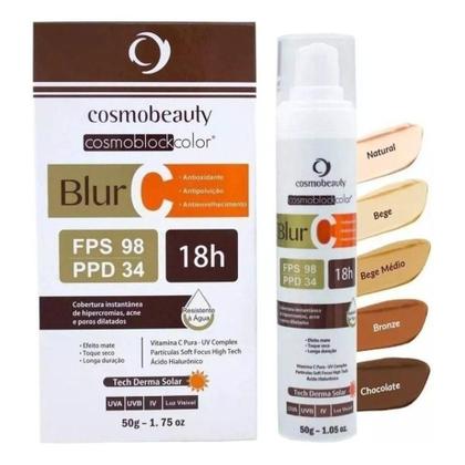 Imagem de Protetor Solar Facial Cosmobeauty Blur C 18H Bronze 50g