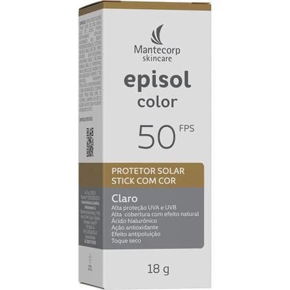 Imagem de Protetor Solar Facial Episol Color Stick FPS 50 Claro 18g