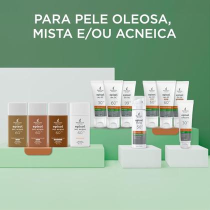 Imagem de Protetor Solar Facial Episol Sec Acqua FPS 60 Médio Escuro - 40ml