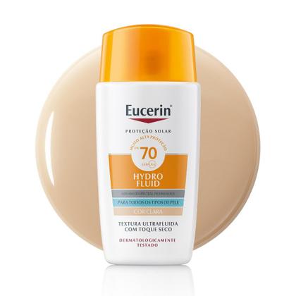 Imagem de Protetor Solar Facial Eucerin Hydro Fluid FPS 70 Toque Seco Cor Clara 50ml