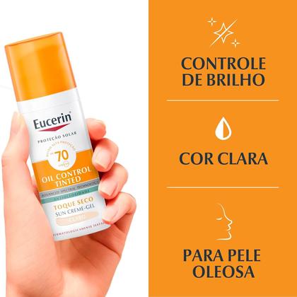 Imagem de Protetor Solar Facial Eucerin Sun Oil Control Tinted Claro FPS70 50g