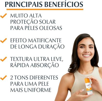 Imagem de Protetor Solar Facial Eucerin Sun Oil Control Tinted Claro FPS70 50g