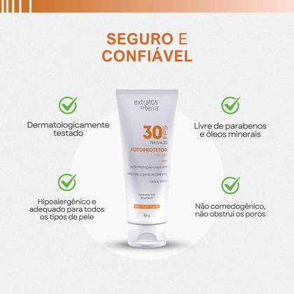 Imagem de Protetor Solar Facial FPS 30 50g Extratos da Terra