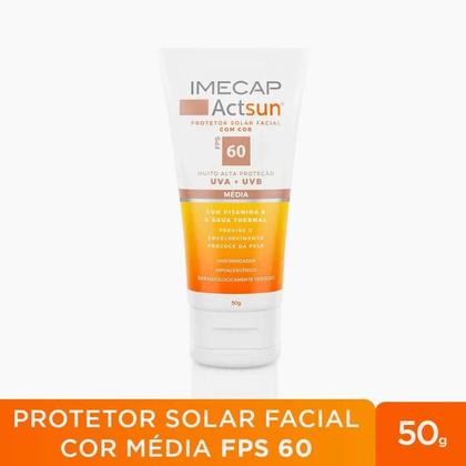 Imagem de Protetor Solar Facial FPS 60 Imecap Actsun Pele mista 50g