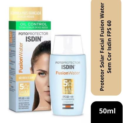 Imagem de Protetor Solar Facial Fusion Water Sem Cor Isdin FPS 60 50ml