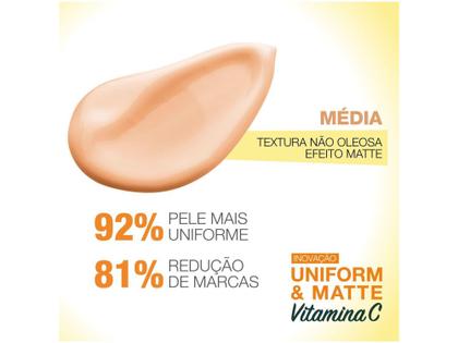Imagem de Protetor Solar Facial Garnier FPS 50 com Cor - Garnier SkinActive Vitamina C Uniform e Matte 30g