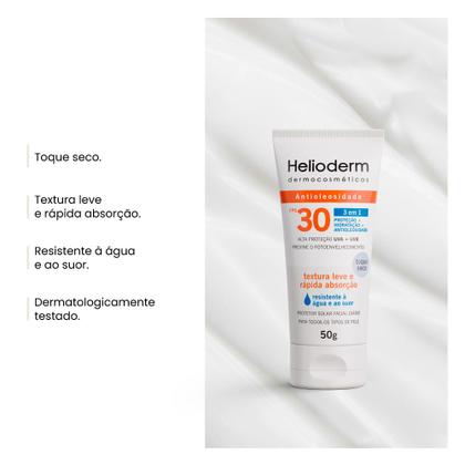 Imagem de Protetor Solar Facial Helioderm Suncare FPS 30 Toque Seco 50g