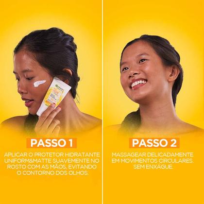 Imagem de Protetor Solar Facial Hidratante Garnier Uniform & Matte Vitamina C FPS30