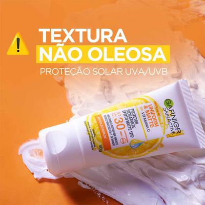 Imagem de Protetor Solar Facial Hidratante Garnier Uniform & Matte Vitamina C FPS30