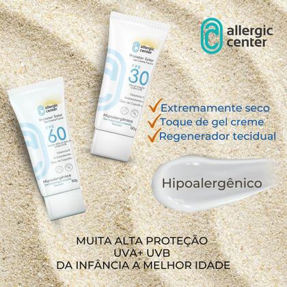 Imagem de Protetor Solar Facial Hipoalergênico Alta Proteção UVA e UVB Allergic Center 50gr