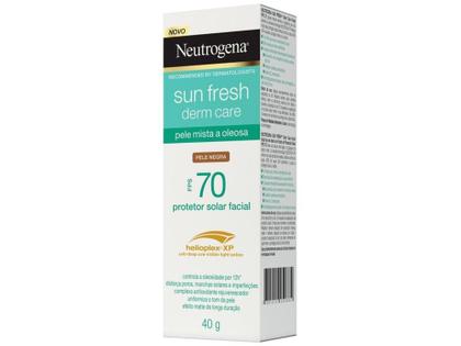 Imagem de Protetor Solar Facial Neutrogena FPS 70 com Cor - Derm Care Sun Fresh Pele Negra 40g