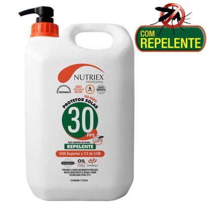 Imagem de Protetor Solar FPS 30 com Repelente 4 Litros Bombona NUTRIEX