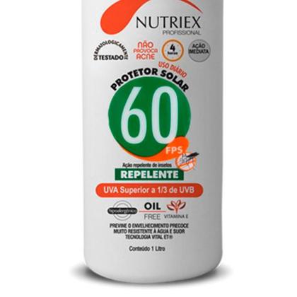 Imagem de Protetor Solar FPS 60 com Repelente 1,0L Bombona NUTRIEX
