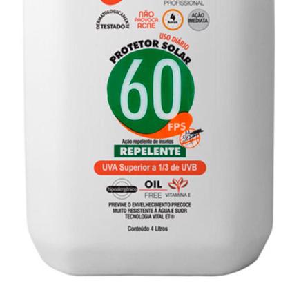 Imagem de Protetor Solar FPS 60 com Repelente 4 Litros Bombona NUTRIEX