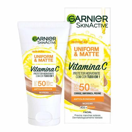 Imagem de Protetor Solar Hidratante Facial com Vitamina C Garnier Skin FPS 50