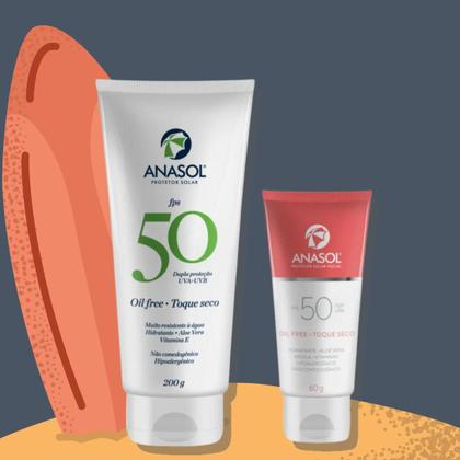 Imagem de Protetor Solar Kit FPS50 Facial 60g Corporal 200ml  Anasol