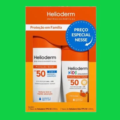 Imagem de Protetor Solar kit Helioderm FPS 50 e Kids - KLEY HERTZ