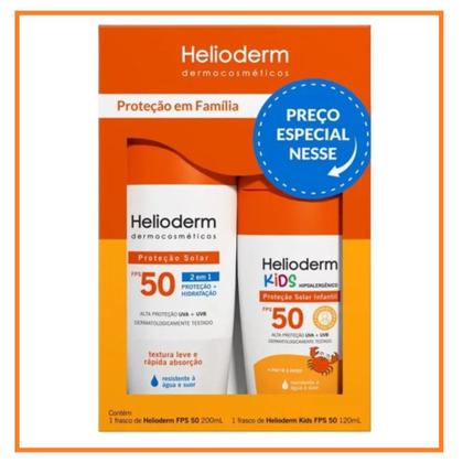 Imagem de Protetor Solar kit Helioderm FPS 50 e Kids - KLEY HERTZ
