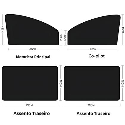 Imagem de Protetor Solar Magnético Para Carro Com Proteção UV, Cortina De Janela Automotiva Dupla Face,