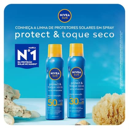 Imagem de Protetor Solar Nivea Sun Spray Protect & Toque Seco FPS50 200ml
