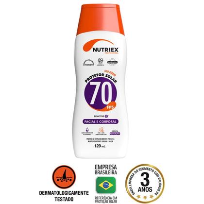 Imagem de Protetor Solar Nutriex Fps 70 Facial Corporal 120ml