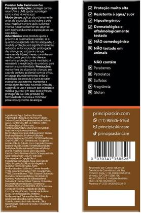 Imagem de Protetor Solar Principia 14,5% Mix de Filtros UV + 5% Niacinamida FPS70 PS-05 Cor 7.0 30ml
