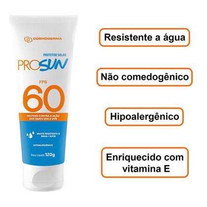 Imagem de Protetor Solar Pro-Sun Fps 60 120g - Cosmoderma (6 Unidades)