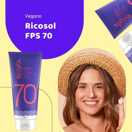 Imagem de Protetor Solar Ricosol FPS 70 Oil Free Toque Seco 100g