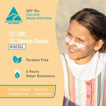 Protetor solar Sun Zapper Óxido de zinco SPF 50+ 12g para rosto e