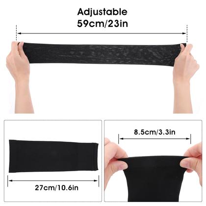 Imagem de Protetor solar UV Telooco para crianças, 2 pares de mangas, preto