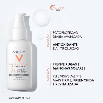 Imagem de Protetor Solar Vichy Capital Soleil Uv Age Daily Sem Cor FPS60 40g