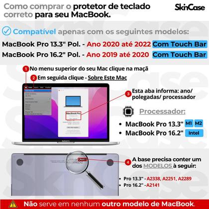 Imagem de Protetor Teclado Compatível Com MacBook Pro 13" Polegadas M1M2 - Modelo A2338 - Ano: 2019 Até 2022