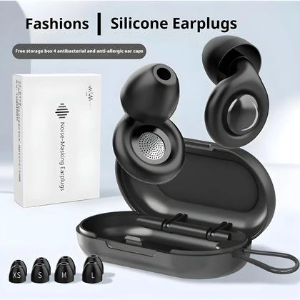Imagem de Protetores Auriculares De Silicone Reutilizáveis Com Cancelamento De Ruído Para Sono, Proteção