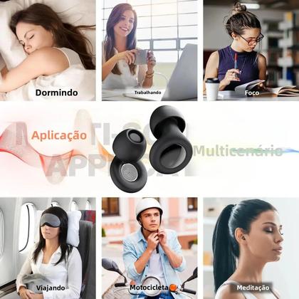 Imagem de Protetores Auriculares De Silicone Reutilizáveis Com Cancelamento De Ruído Para Sono, Proteção