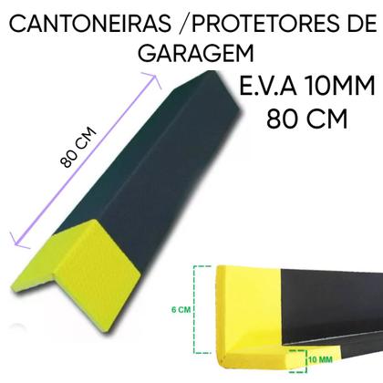 Imagem de Protetores de coluna adesivado 80cm garagem estacioanmento em eva 10 mm cantoneiras