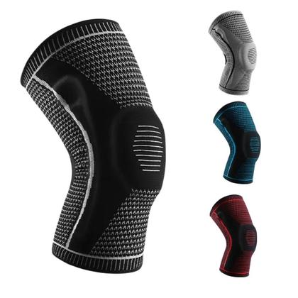 Imagem de Protetores De Joelho De Silicone Com Faixa De Suporte Para Patela E Compressão Meniscal Para Corrida
